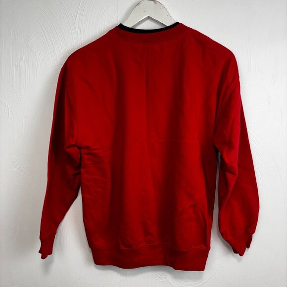 Vintage Christmas Sweatshirt Red Snowflake Pullover Holiday 90s MCC Sportswear - Picture 6 of 6